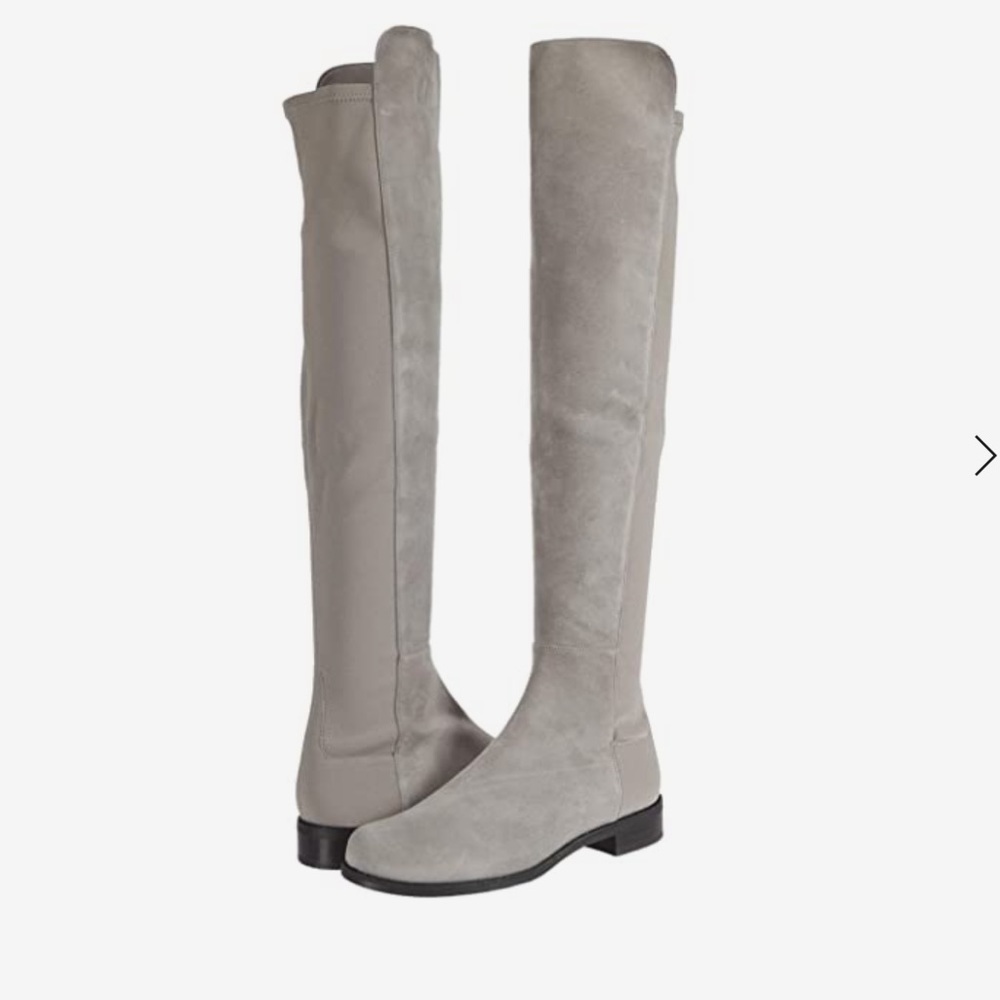 Stuart Weitzman Gray Suede Over the Knee Boot | The 5050 Collection